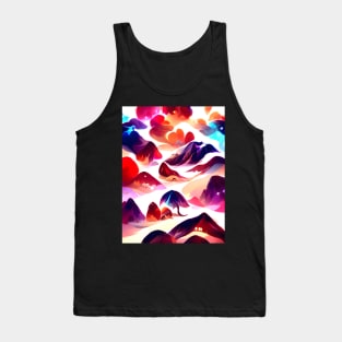 River of Hope Fluid Abstract Pattern Tank Top